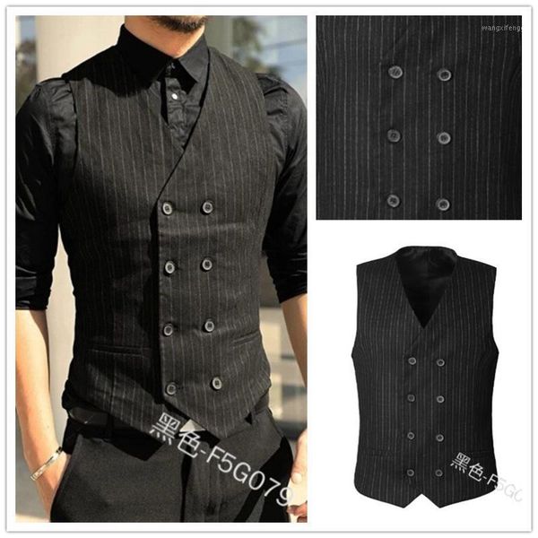 webel men's business suit vest men fitness v neck double breasted sleeveless stripe business slim fit male jacket plus size1, Black;white
webel men's business suit vest men fitness v neck double breasted sleeveless stripe business slim fit male jacket plus size1, Black;white