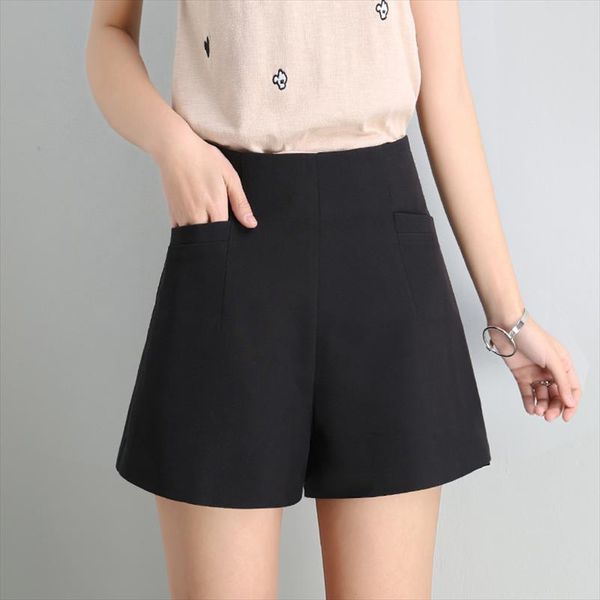 wkoud womens summer shorts high waist solid chiffon wide leg shorts short pants female zip up waist thin trousers dk6039, White;black
wkoud womens summer shorts high waist solid chiffon wide leg shorts short pants female zip up waist thin trousers dk6039, White;black