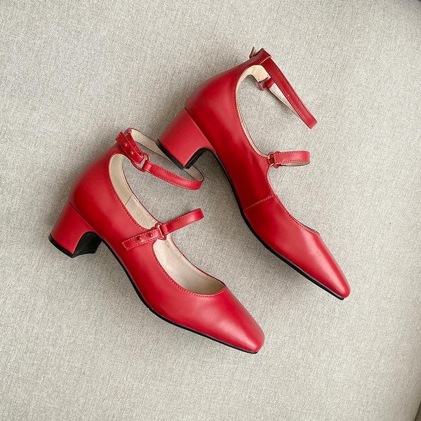 genuine leather square heeled shoes woman slingbacks pumps elegant women dress shoes round toe office ladies, Black
genuine leather square heeled shoes woman slingbacks pumps elegant women dress shoes round toe office ladies, Black