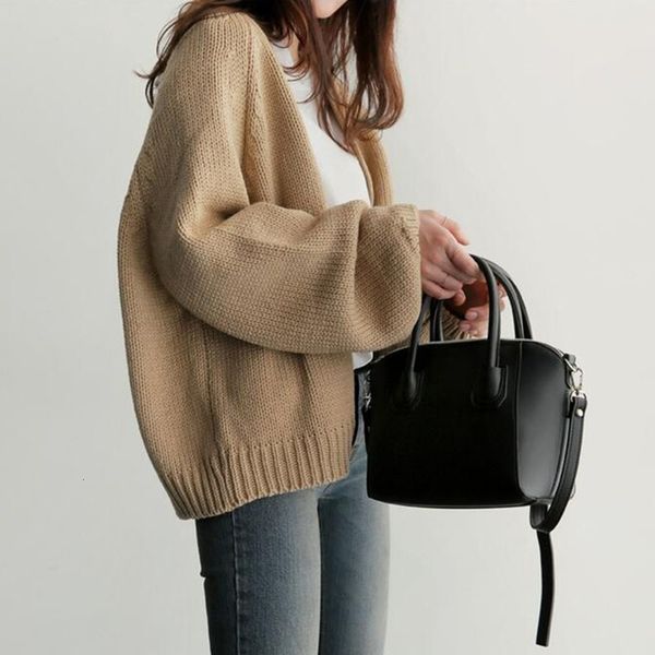 2021 new korean brown cardigan women sweater winter spring fashion knitted sweaters female outwear h8yy, White;black
2021 new korean brown cardigan women sweater winter spring fashion knitted sweaters female outwear h8yy, White;black