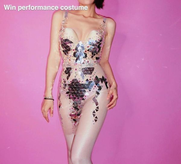 stage wear flashing mirrors nude mesh rhinestone dress women's birthday celebrate dancer costumes nightclub party one-piece outfit bar, Black;red
stage wear flashing mirrors nude mesh rhinestone dress women's birthday celebrate dancer costumes nightclub party one-piece outfit bar, Black;red