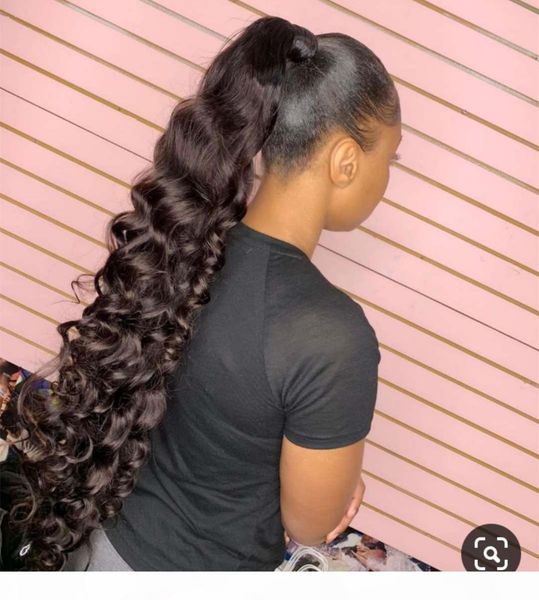 african american ponytail human hair piece 1pcs 26inch deep wave ponytail thick unprocessed ponytail extension 160g, Black
african american ponytail human hair piece 1pcs 26inch deep wave ponytail thick unprocessed ponytail extension 160g, Black