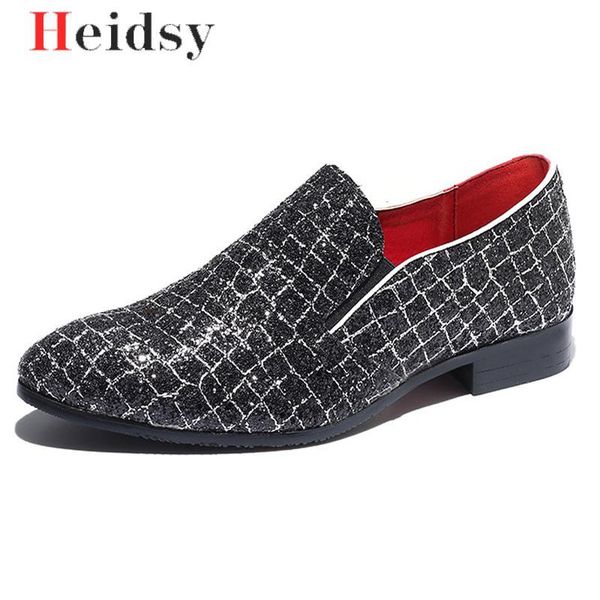men leather shoes fashion british rhinestones wedding men's shoes casual loafers flat night club party show, Black
men leather shoes fashion british rhinestones wedding men's shoes casual loafers flat night club party show, Black