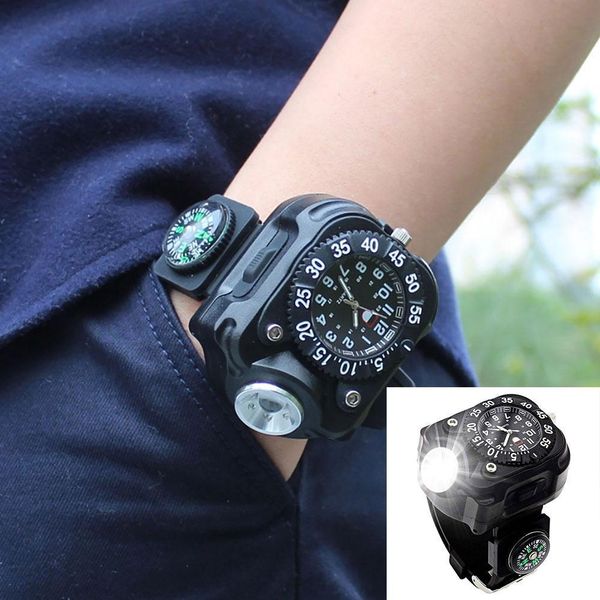3-in-1 outdoor sports rechargeable bright led flashlight compass watch men's luxury wrist watches reloj mujer, Slivery;black
3-in-1 outdoor sports rechargeable bright led flashlight compass watch men's luxury wrist watches reloj mujer, Slivery;black
