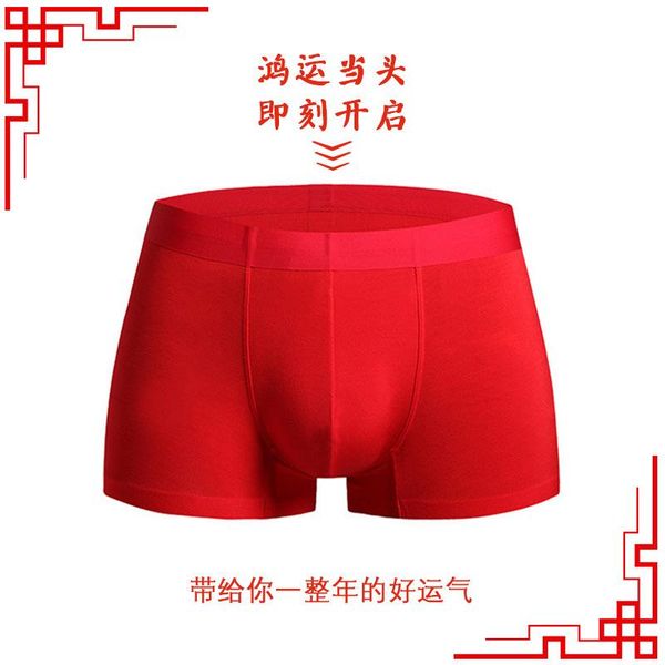 underpants bright red underwear of benmingnian men's traceless modal boxers celebrating year's transfer lucky, Black;white
underpants bright red underwear of benmingnian men's traceless modal boxers celebrating year's transfer lucky, Black;white