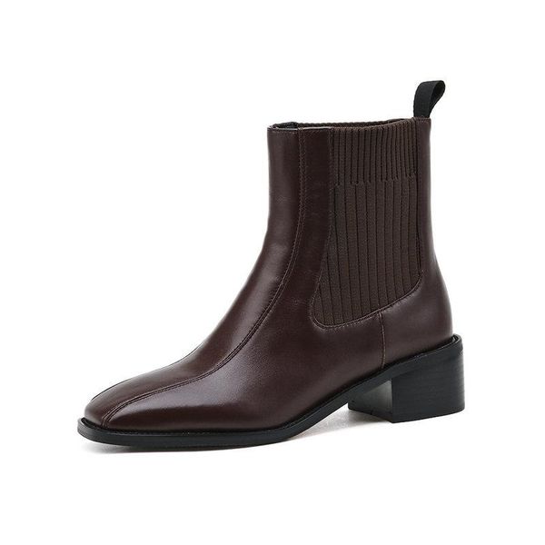 genuine leather knitting women 4.5cm med heel ankle boots classic design shoes for women working office shoes woman, Black
genuine leather knitting women 4.5cm med heel ankle boots classic design shoes for women working office shoes woman, Black