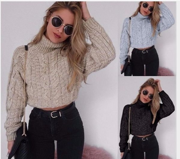 sweater women 2021 european and american short long sleeve high neck navel twist knitwear women, White;black
sweater women 2021 european and american short long sleeve high neck navel twist knitwear women, White;black