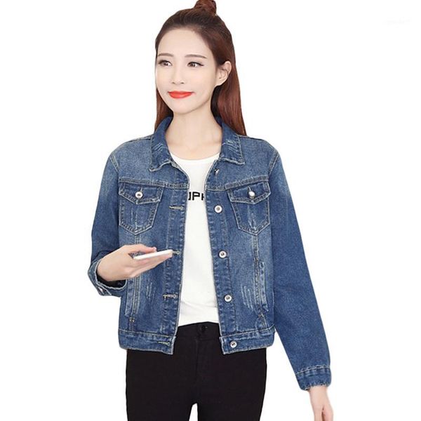 women's jackets denim jacket women 2021 spring slim light washed long sleeve jeans vintage basic coats plus size 3xl 4xl oversize d6971, Black;brown
women's jackets denim jacket women 2021 spring slim light washed long sleeve jeans vintage basic coats plus size 3xl 4xl oversize d6971, Black;brown
