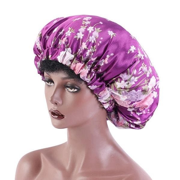 european hair cap for sleeping american popular large satin printed round double night hat elastic wide brim turban bonnet, Blue;gray
european hair cap for sleeping american popular large satin printed round double night hat elastic wide brim turban bonnet, Blue;gray