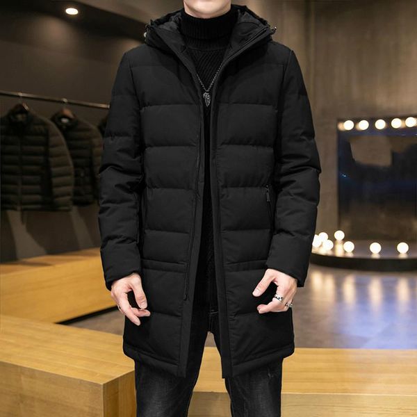 mens long version down jacket fashion warm keeping coat male thickened hooded white duck down, Black
mens long version down jacket fashion warm keeping coat male thickened hooded white duck down, Black
