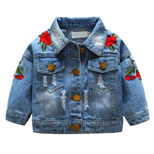 korean girl embroidery rose denim jacket 2019 spring / autumn new children's clothing girl blue hole denim jacket coat q1103, Blue;gray
korean girl embroidery rose denim jacket 2019 spring / autumn new children's clothing girl blue hole denim jacket coat q1103, Blue;gray