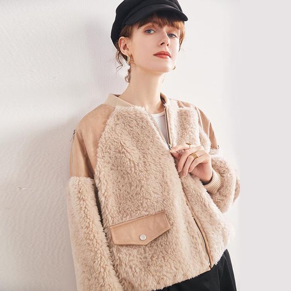 women's fur & faux winter sheepskin women clothes autumn 2021 100% wool jacket real coat female korean sheep shearling bl19923, Black
women's fur & faux winter sheepskin women clothes autumn 2021 100% wool jacket real coat female korean sheep shearling bl19923, Black