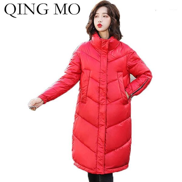 qing mo black white grey women solid parkas 2019 winter women glossy parkas female casual slim zqy21281
qing mo black white grey women solid parkas 2019 winter women glossy parkas female casual slim zqy21281