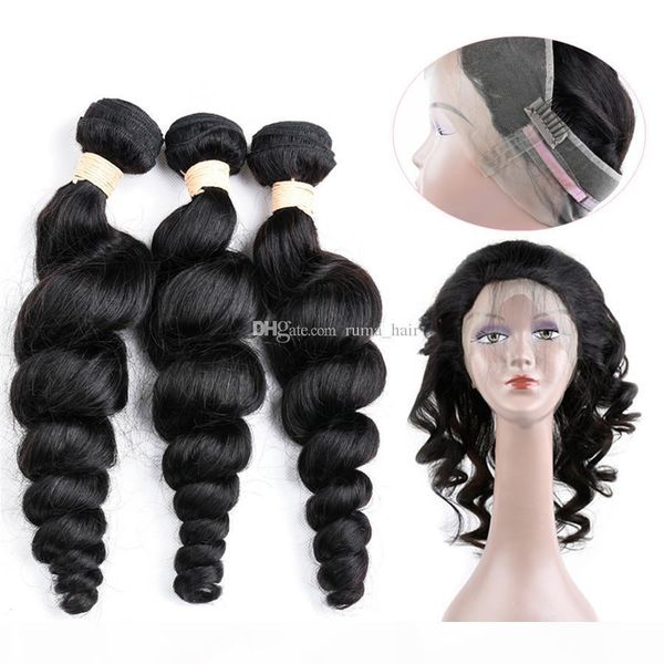 pre plucked 360 lace frontal closure with bundles loose deep wave human hair extension 3bundles with 22.5x4x2 full lace frontals, Black;brown
pre plucked 360 lace frontal closure with bundles loose deep wave human hair extension 3bundles with 22.5x4x2 full lace frontals, Black;brown