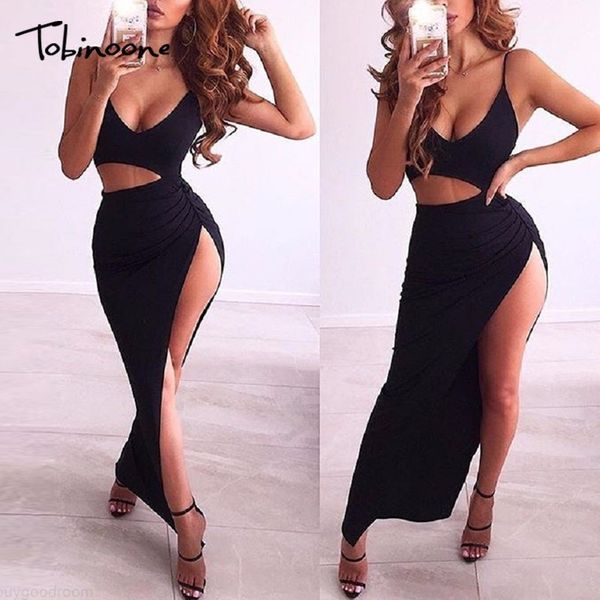 tobinoone elegant dress women sash patchwork party dress hollow out high spilt vestidos fitness bodycon summer clothing, Black;gray
tobinoone elegant dress women sash patchwork party dress hollow out high spilt vestidos fitness bodycon summer clothing, Black;gray