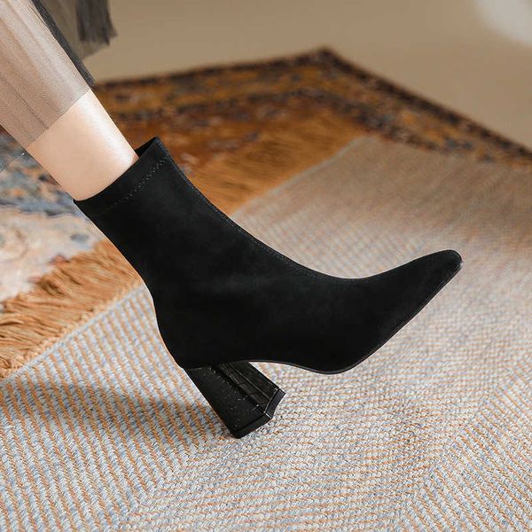 grape mother studiolee women's shoes martin boots 2022 new knitted short boots high heels elastic thin boots, Black
grape mother studiolee women's shoes martin boots 2022 new knitted short boots high heels elastic thin boots, Black