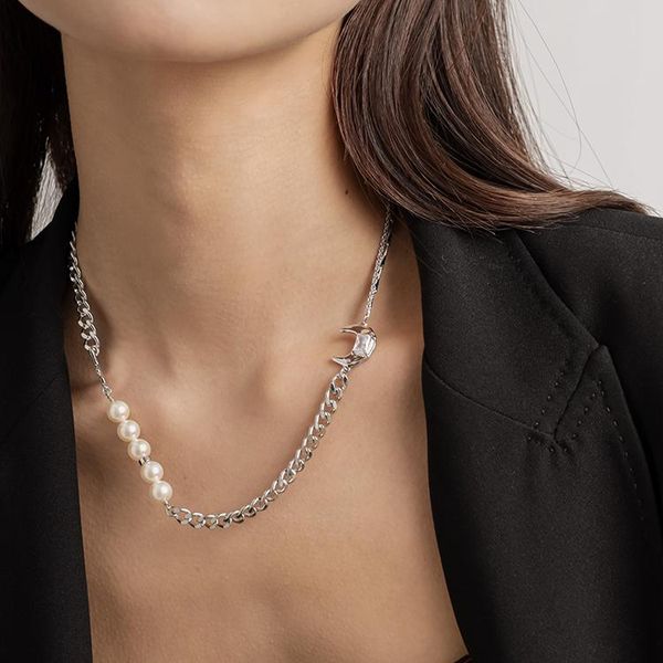 chains european and american cool wind pearl metal chain necklace star moon collarbone simple korean version men women, Silver
chains european and american cool wind pearl metal chain necklace star moon collarbone simple korean version men women, Silver