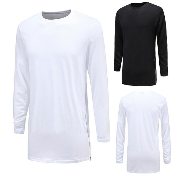 men's t-shirts mens hip hop casual long sleeve tees shirt o-neck side zipper t-shirt male solid t streetwear tshirt men tee, White;black
men's t-shirts mens hip hop casual long sleeve tees shirt o-neck side zipper t-shirt male solid t streetwear tshirt men tee, White;black