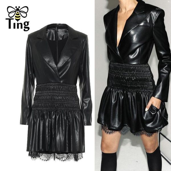 tingfly new arrivals notched collar pu leather mini short dress self portrait slim pu party dress lace patchwork vestidos zaful1, Black;gray
tingfly new arrivals notched collar pu leather mini short dress self portrait slim pu party dress lace patchwork vestidos zaful1, Black;gray