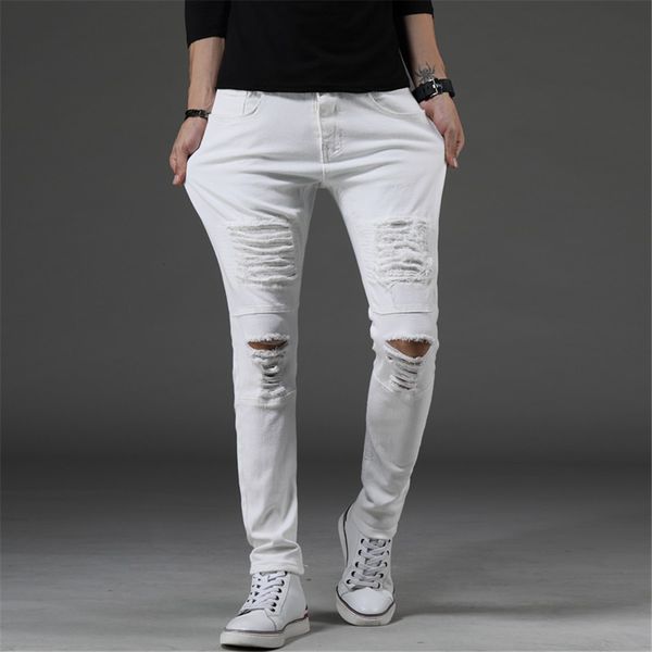 2021 new style of ripped black korean jeans thin denim male fashion pencil pants dqds, Blue
2021 new style of ripped black korean jeans thin denim male fashion pencil pants dqds, Blue