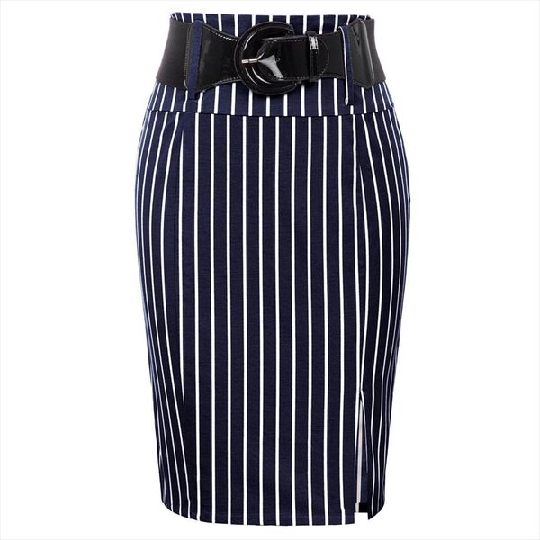 women pinstripe skirts high waist belt hips wrapped knee vintage slim elegant office lady business work bodycon pencil skirt, Black
women pinstripe skirts high waist belt hips wrapped knee vintage slim elegant office lady business work bodycon pencil skirt, Black