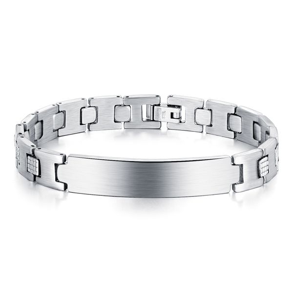 factoryxi8b10mm custom heavy men's personalized blank chain charm bracelet in stainless steel
factoryxi8b10mm custom heavy men's personalized blank chain charm bracelet in stainless steel