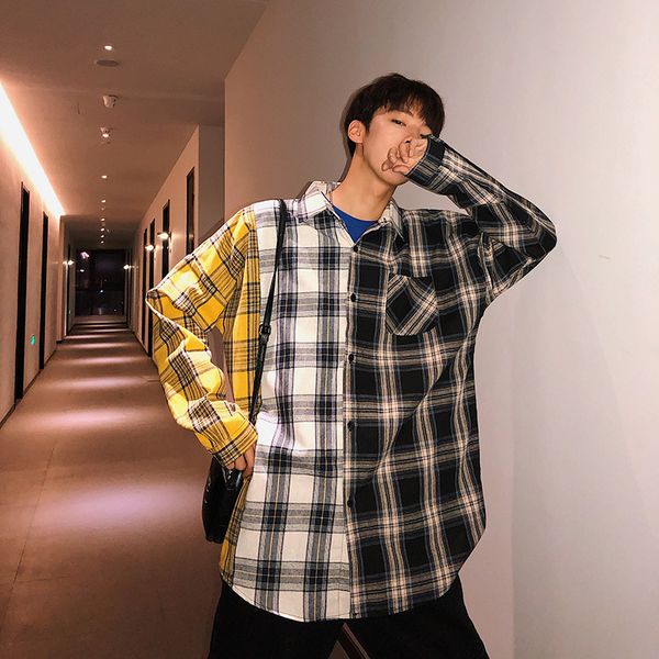 2021 new privathinker oversized patchwork plaid shirts men streetwear casual long sleeve shirt hip hop korean harajuku men's clothing u, White;black
2021 new privathinker oversized patchwork plaid shirts men streetwear casual long sleeve shirt hip hop korean harajuku men's clothing u, White;black