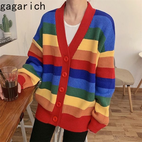 gagarich rainbow stripe sweater women fashion autumn new loose long-sleeved loose single-breasted cardigans 201128, White;black
gagarich rainbow stripe sweater women fashion autumn new loose long-sleeved loose single-breasted cardigans 201128, White;black