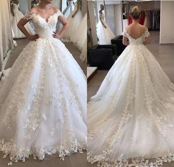 off shoulder 2021 puffy skirt wedding dresses modest lace applique floral arabic dubai princess church castle bridal gown bride robe, White
off shoulder 2021 puffy skirt wedding dresses modest lace applique floral arabic dubai princess church castle bridal gown bride robe, White
