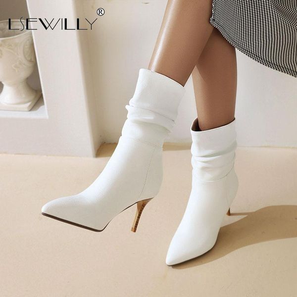 boots lsewilly 2021 pointed toe ankle pu leather slip on women shoes autumn winter thin heel all match short big size, Black
boots lsewilly 2021 pointed toe ankle pu leather slip on women shoes autumn winter thin heel all match short big size, Black