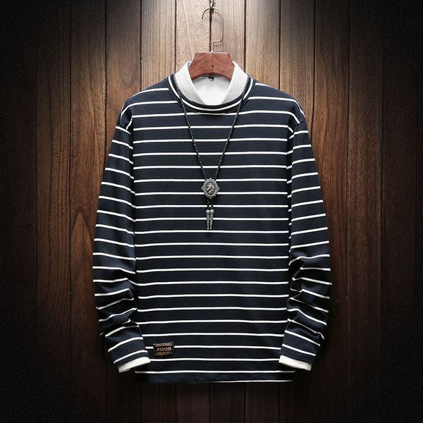 2021 new autumn fashion spring great black dimensions striped tshirt long from glove of men neck t-shirt for the higher man chbq, White;black
2021 new autumn fashion spring great black dimensions striped tshirt long from glove of men neck t-shirt for the higher man chbq, White;black