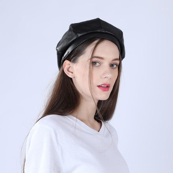 women caps pu leather beret hat women cap female ladies beanie beret girls for spring and autumn1, Blue;gray
women caps pu leather beret hat women cap female ladies beanie beret girls for spring and autumn1, Blue;gray
