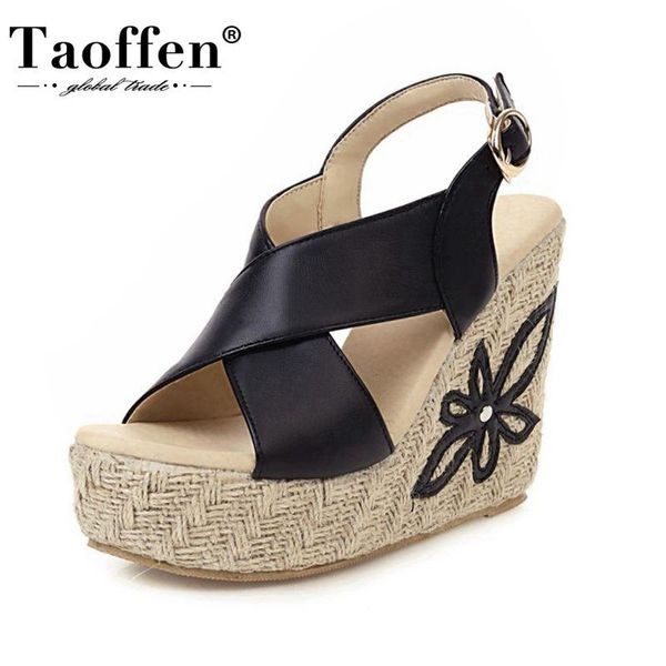 taoffen size 30-48 women sandals shoes new design flower print metal buckle shoes women fashion platform high heels footwear, Black
taoffen size 30-48 women sandals shoes new design flower print metal buckle shoes women fashion platform high heels footwear, Black