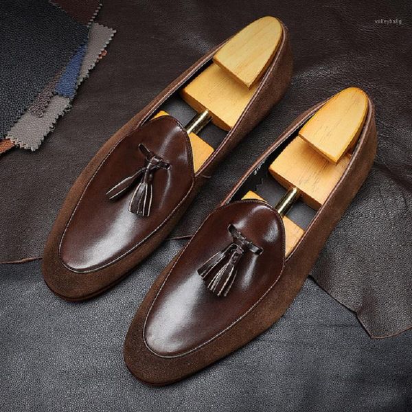 korean style outdoor casual fringe handmade sewing round toe slip-on genuine leather men business loafer shoes 202007281, Black
korean style outdoor casual fringe handmade sewing round toe slip-on genuine leather men business loafer shoes 202007281, Black