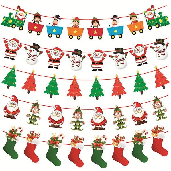 3m decoration santa clause deer paper flag party garland banner bunting for merry christmas home decor
3m decoration santa clause deer paper flag party garland banner bunting for merry christmas home decor