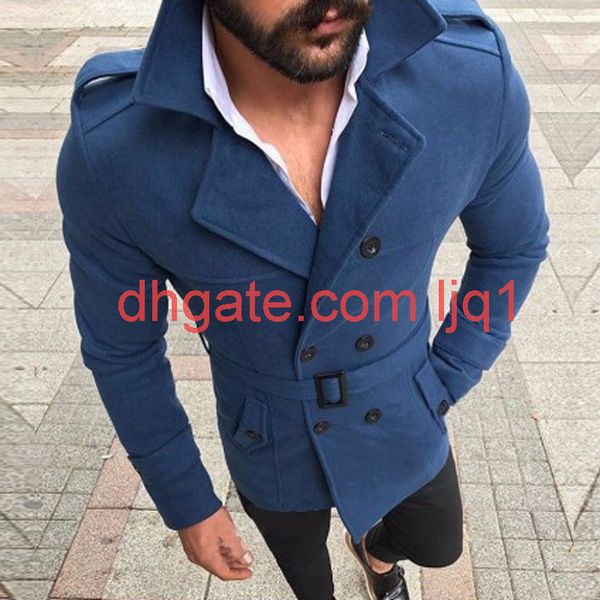 8297 men's windbreaker lapel double row button casual windbreaker jacket with belt, Black;brown
8297 men's windbreaker lapel double row button casual windbreaker jacket with belt, Black;brown