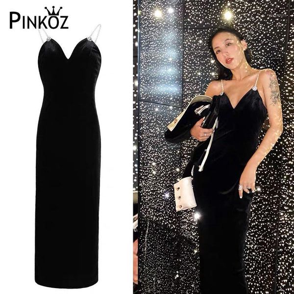 pinkoz velvet dress black spaghetti strap split slim party dinner dress snowflake crystal straps v-neck maxi1, Black;gray
pinkoz velvet dress black spaghetti strap split slim party dinner dress snowflake crystal straps v-neck maxi1, Black;gray
