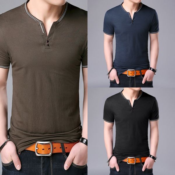 2020 summer short sleeve v-neck men's youth solid color men's thin slim fit t-shirt t-shirt t-shirt vekpx, Blue
2020 summer short sleeve v-neck men's youth solid color men's thin slim fit t-shirt t-shirt t-shirt vekpx, Blue