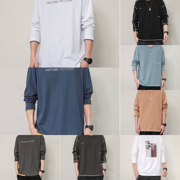long sleeve men's fall winter 2020 bottoming pure cotton korean fashion brand loose t-shirt men's t-shirt is versatile rukf9, Blue
long sleeve men's fall winter 2020 bottoming pure cotton korean fashion brand loose t-shirt men's t-shirt is versatile rukf9, Blue