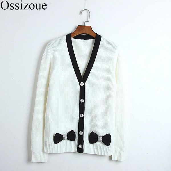 women's knits & tees 2021 spring women cardigan korean sweater bow v-neck coats white female sweet knit loose chic casual outwe
women's knits & tees 2021 spring women cardigan korean sweater bow v-neck coats white female sweet knit loose chic casual outwe