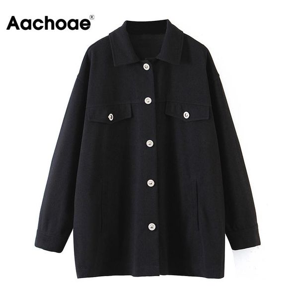 aachoae loose black woolen shirt jacket women turn down collar casual outerwear coat ladies long sleeve pockets fashion, Black;brown
aachoae loose black woolen shirt jacket women turn down collar casual outerwear coat ladies long sleeve pockets fashion, Black;brown