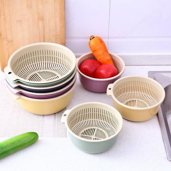 storage baskets double drain basket noodles rice vegetable strainer fruit plate for living room kitchen tools 
storage baskets double drain basket noodles rice vegetable strainer fruit plate for living room kitchen tools