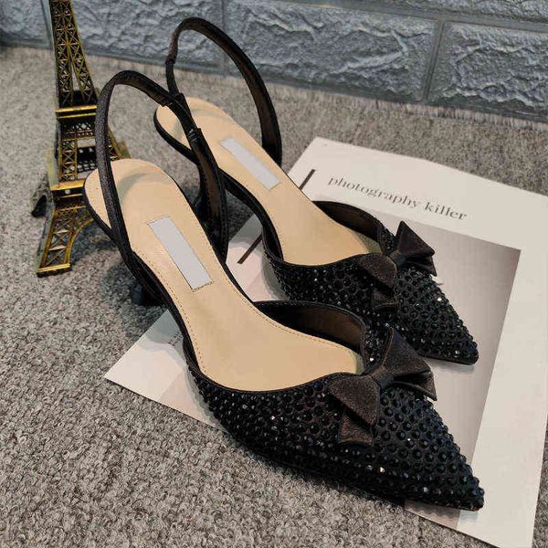 2022 miu * diamond pointed sequin women's shoes high heel sandals bowknot thin hollow single, Black
2022 miu * diamond pointed sequin women's shoes high heel sandals bowknot thin hollow single, Black