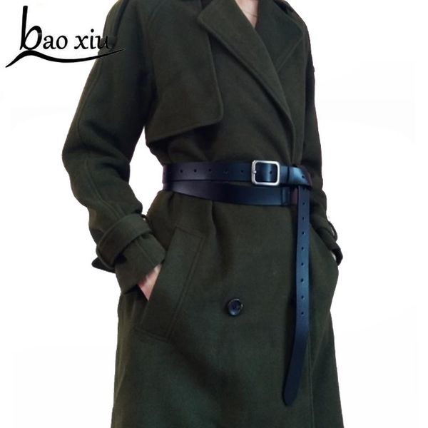harness new vintage luxury long belt personality waist wide black genuine leather straps shirt waistband metal belt for women, Black;brown
harness new vintage luxury long belt personality waist wide black genuine leather straps shirt waistband metal belt for women, Black;brown
