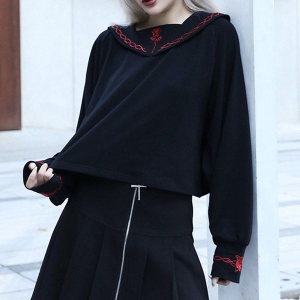 japan style lolita embroidered shirt women black punk girl goth casual hip hop sweatshirt kpop school street sailor suit, White
japan style lolita embroidered shirt women black punk girl goth casual hip hop sweatshirt kpop school street sailor suit, White