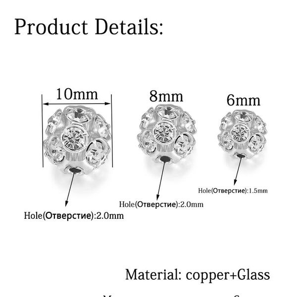 30pcs/lot copper plated glass rhinestone ball bead imitate crystal round spacer loose beads for bracelet jewelry making bbyobo
30pcs/lot copper plated glass rhinestone ball bead imitate crystal round spacer loose beads for bracelet jewelry making bbyobo