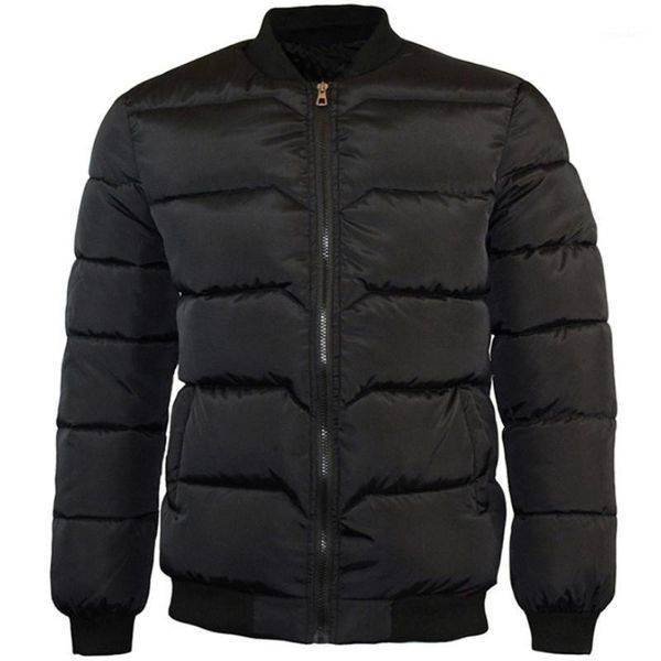 men's down & parkas vogue winter pure color zipper stand collar baseball coat cotton outwear man parkas1, Black
men's down & parkas vogue winter pure color zipper stand collar baseball coat cotton outwear man parkas1, Black