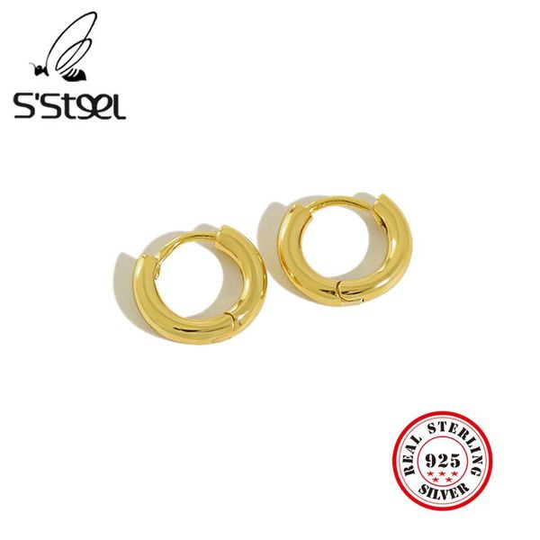hoop & huggie s'steel korean minimalist 925 sterling silver geometry earrings for women brincos para as mulheres pendientes plata jewel, Golden;silver
hoop & huggie s'steel korean minimalist 925 sterling silver geometry earrings for women brincos para as mulheres pendientes plata jewel, Golden;silver