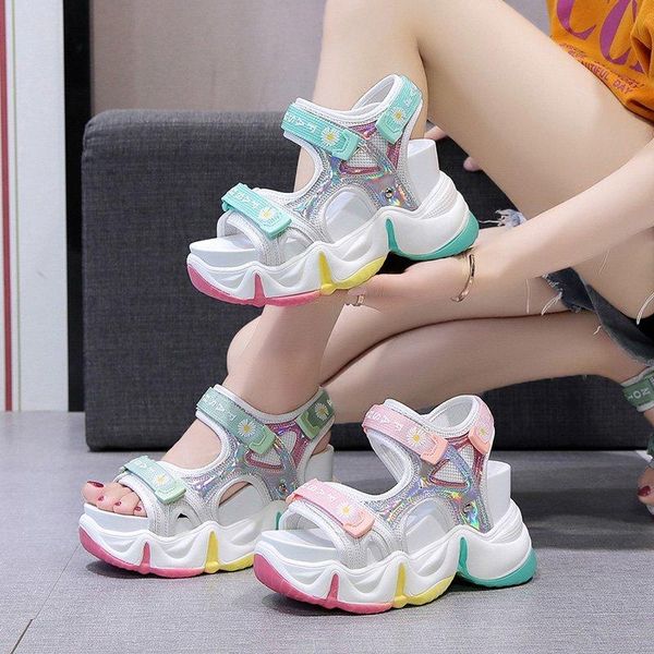 sandals daisy rainbow bottom 2021 summer wild thick fairy wind beach sports female z890, Black
sandals daisy rainbow bottom 2021 summer wild thick fairy wind beach sports female z890, Black