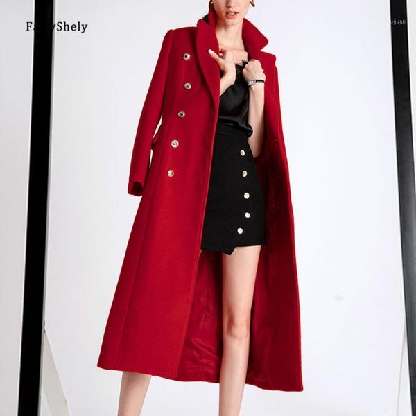 fairyshely vintage woolen coat 2020women autumn winter red plus size female long section overcoat office lady pocket elegant 2xl1, Black
fairyshely vintage woolen coat 2020women autumn winter red plus size female long section overcoat office lady pocket elegant 2xl1, Black